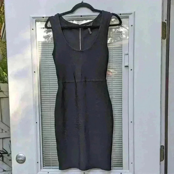 BCBGMaxazria Black Bodycon Compression Dress, size S - Picture 2 of 4